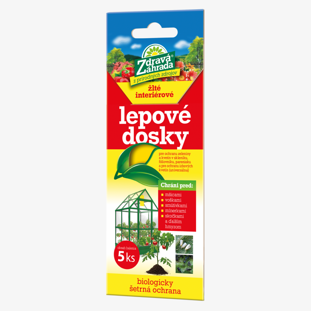 Zdravá zahrada Lepové desky žluté interiérové 5 ks (SK)