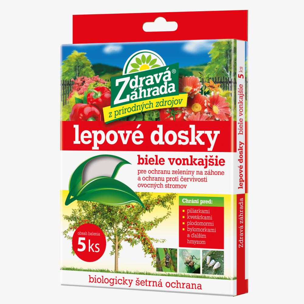 Zdravá zahrada Lepové desky bílé venkovní 5 ks (SK)