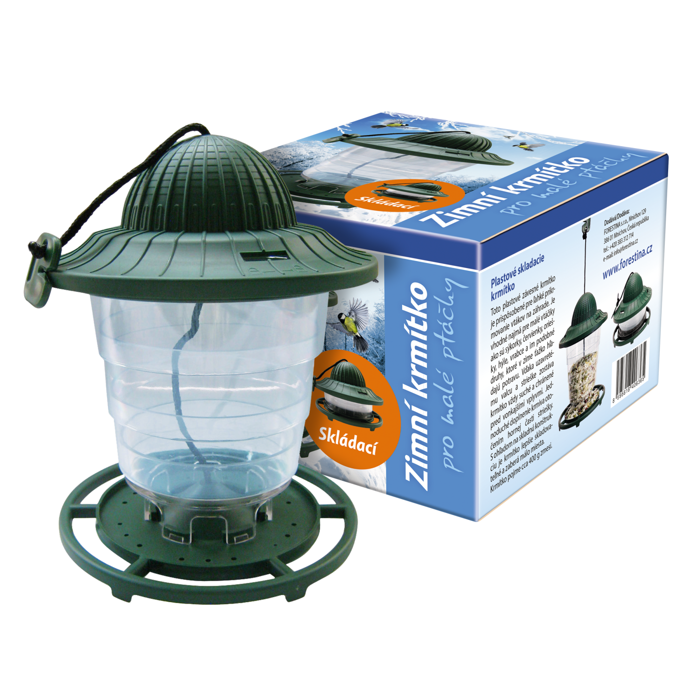 Plastové krmítko skládací