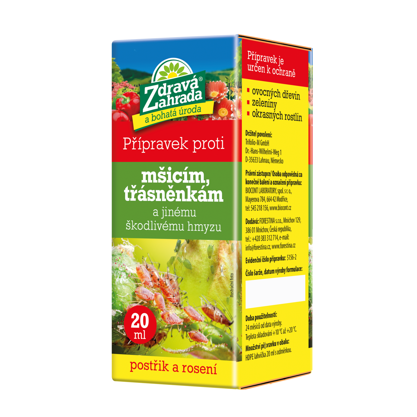 Přípravek proti mšicím, třásněnkám a jinému škodlivému hmyzu