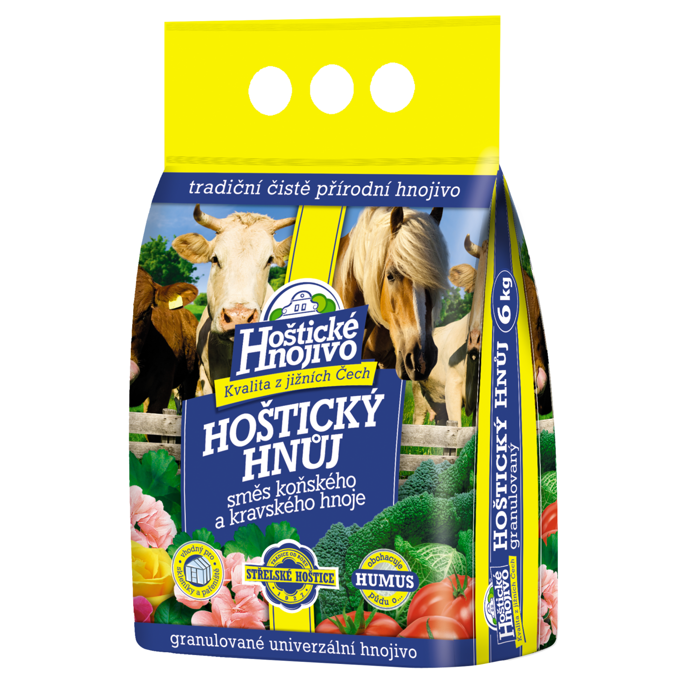 Hoštický hnůj (směs kravského a koňského)