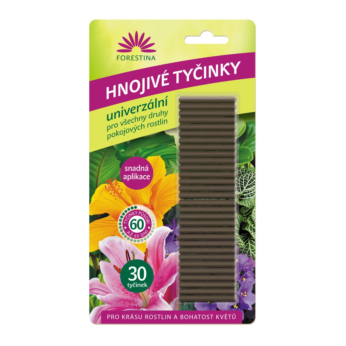Univerzální hnojivé tyčinky pro pokojové rostliny