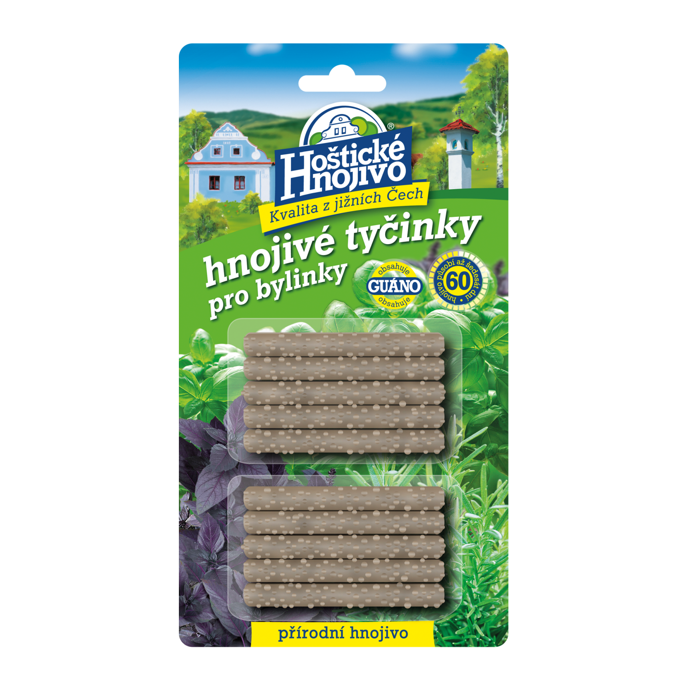 Hoštické hnojivé tyčinky pro bylinky
