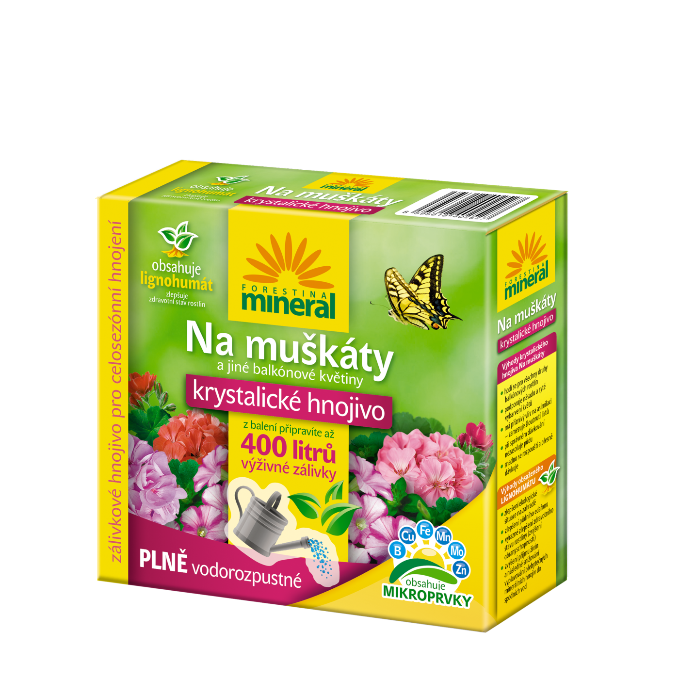 MINERAL Krystalické hnojivo Na muškáty a jiné balkónové rostliny