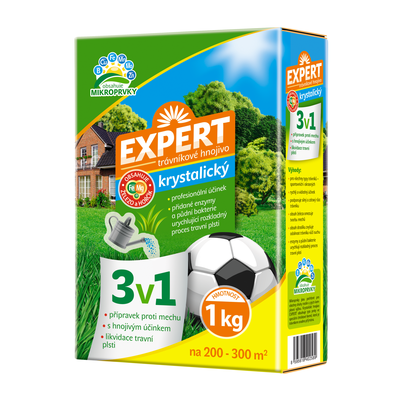 EXPERT Krystalické trávníkové hnojivo 3v1