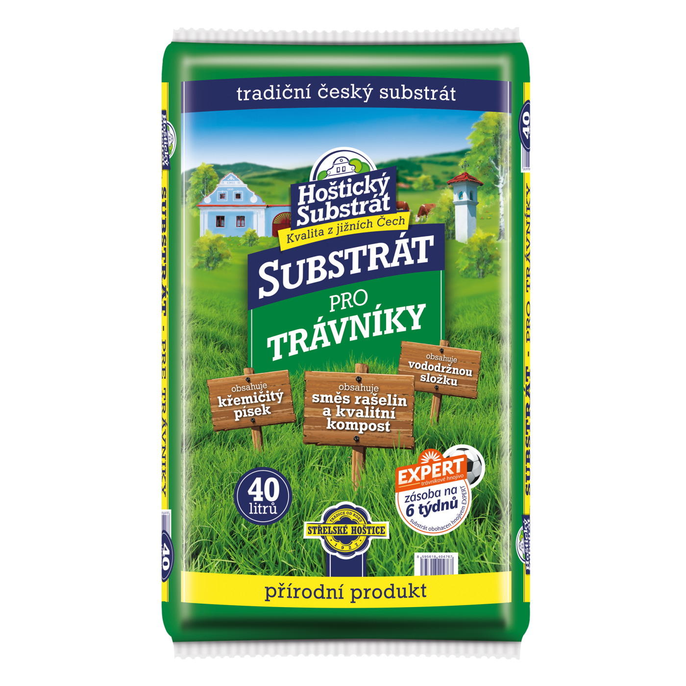 Hoštický substrát pro trávníky